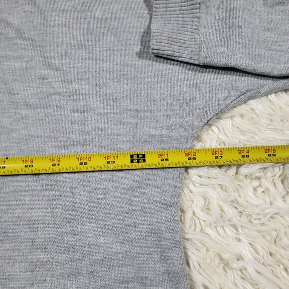 Talbots 100% Soft Merino Wool Tunic Turtleneck Cozy Oversized Gray Sweater 2X - Picture 7 of 13